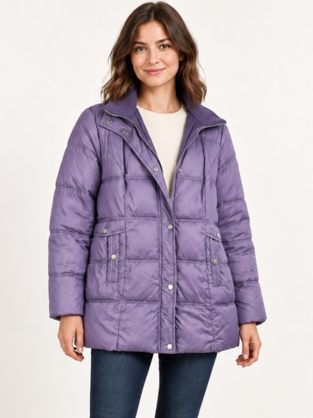 Braetan Navy Blue Quilted Winter Jacket Womens Size Small